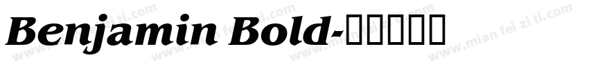 Benjamin Bold字体转换